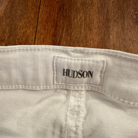 Hudson Jeans White Krista Skinny Ankle Raw Hem Jeans Sz 27 - Picture 10 of 13